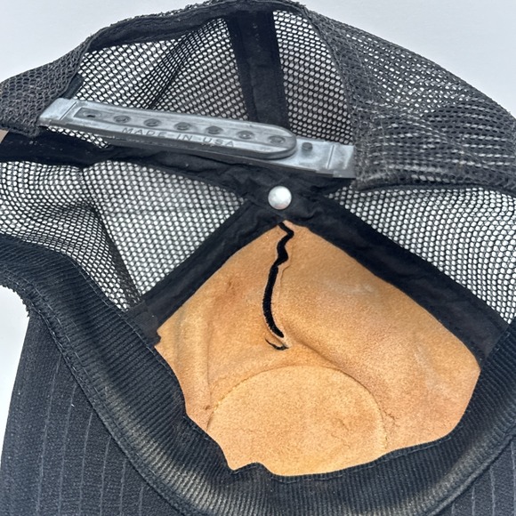 NRA Hat Mesh Snapback Trucker Black Gold Leaf  Emblem Cap Made in USA embroider - Picture 12 of 12